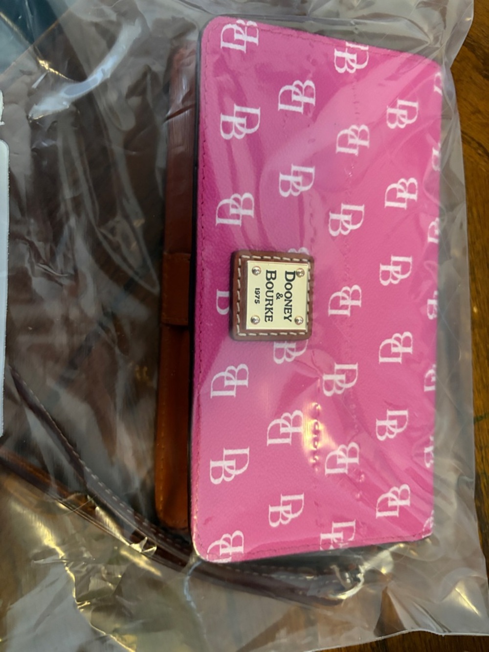 Dooney & Bourke Brown Leather Continental Wallet